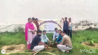 उच्चैन: उच्चैन कन्या महाविद्यालय में 51 पौधे रोपे, प्राचार्या ने पर्यावरण बचाने का दिया संदेश