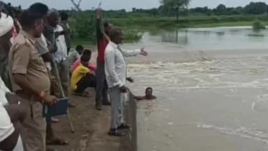 बबेरू: मांझीवा गांव के उसरा नाला पार करते समय युवक का पैर फिसलने से डूबा, तलाश जारी