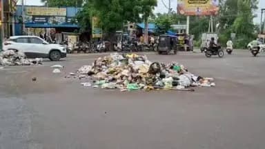 रोहतक: रोहतक में हड़ताल पर बैठे सफाई कर्मचारियों ने अपनी मांगों को लेकर विरोधस्वरूप शहर की सड़कों पर कूड़ा फेंका