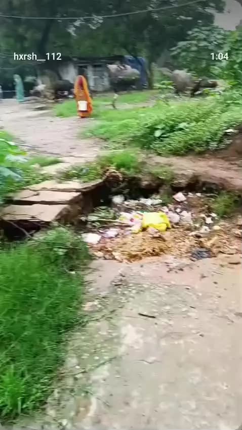 ग्राम धीरबल का पूरा में ये रोड पूरी तरह खराब हो चुकी ही