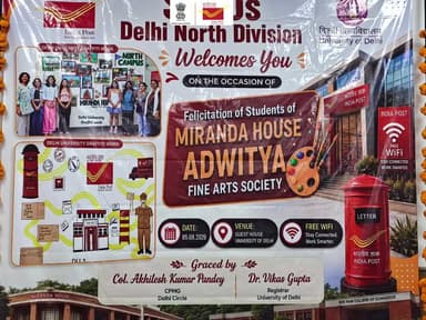 Delhi North Dn. organized a Felicitation Function to honour the students of Adwitya Fine Arts Society, Miranda House