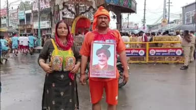 मुज़फ्फरनगर: धनसिंह कोतवाल की प्रतिमा की मांग को लेकर कांवड़ यात्रा, रविंद्र सिंह गुर्जर ने हरिद्वार से उठाया गंगाजल