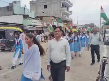 कराहल: हर घर तिरंगा अभियान के अंतर्गत तिरंगा रैली आयोजित