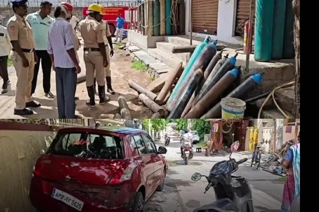 మచిలీపట్నం దక్షిణం: మచిలీపట్నం: పేలిన సిలిండర్లు.. దూసుకొచ్చాయ్