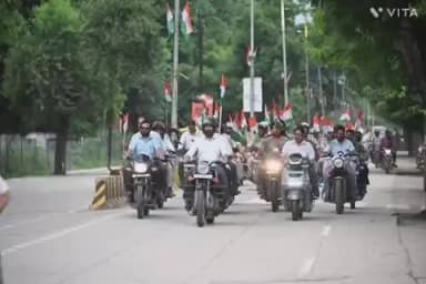 कराहल: हर घर तिरंगा अभियान के तहत शहर में बाइक रैली आयोजित
