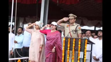अम्बाला: नारायणगढ़ में विधायक शैली चौधरी ने किया ध्वजारोहण, 80वें स्वतंत्रता दिवस व हरियाली तीज की दी शुभकामनाएँ