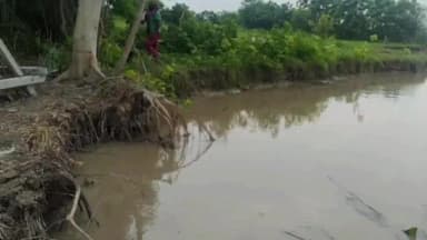 सगड़ी: सगड़ी तहसील क्षेत्र के उत्तरी छोर पर बहने वाली घाघरा नदी तटवर्ती क्षेत्रों में कर रही कटान, ग्रामीण और किसान चिंतित