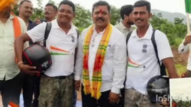 नारायणपुर: 500 किलोमीटर की बस्तर तिरंगा यात्रा के हिम्मती साथी बने पुलिस जवान मनीष बड़बसिया और गीतानंद जैन