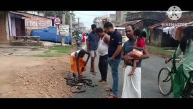 पथरगामा: पथरगामा में सड़क निर्माण की गुणवत्ता पर ग्रामीणों ने उठाए सवाल, रात में पीचिंग कराने का आरोप