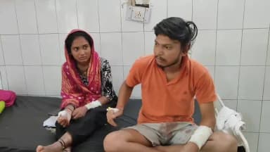शिवपुरी नगर: जन्मदिन समारोह जा रहे दंपति पर कार सवारों ने लाठी-चाकू से हमला किया; पति को 10, पत्नी को 7 टांके