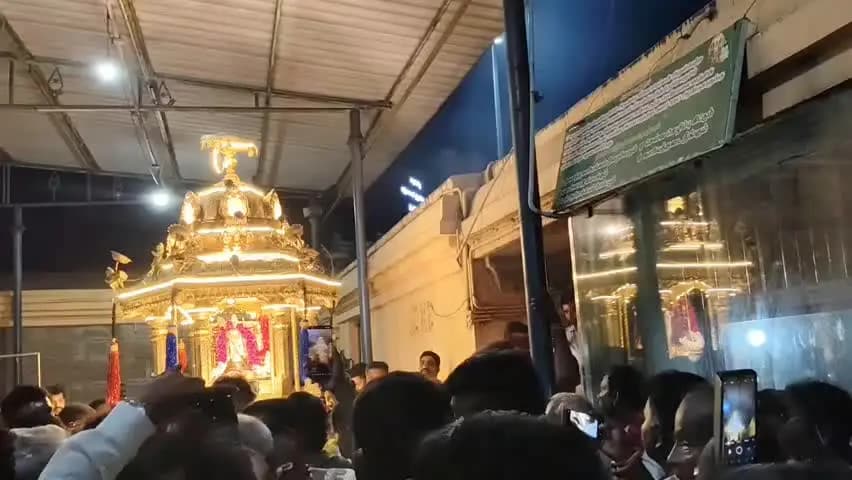திருப்போரூர்: திருப்போரூர் கந்தசாமி திருக்கோவிலில் அதிமுக சார்பில் தங்கத்தேர் இழுக்கப்பட்டது