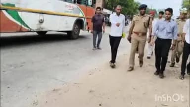 इगलास: इगलास कस्बा में अस्थाई अतिक्रमण को पुलिस बल के साथ हटवाया गया