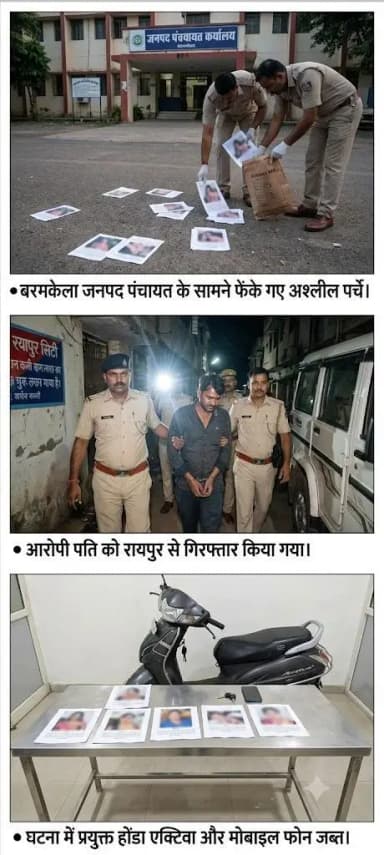 सारंगढ़: सारंगढ़ में पत्नी को बदनाम करने अश्लील पर्चे फेंकने वाला पति गिरफ्तार