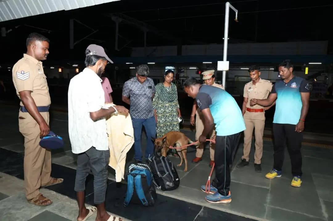 அரியலூர்: அரியலூர் ரயில்களில் போதைப்பொருள் கடத்தலை தடுக்கும் தீவிர சோதனை கடந்த இரவு நடந்தது