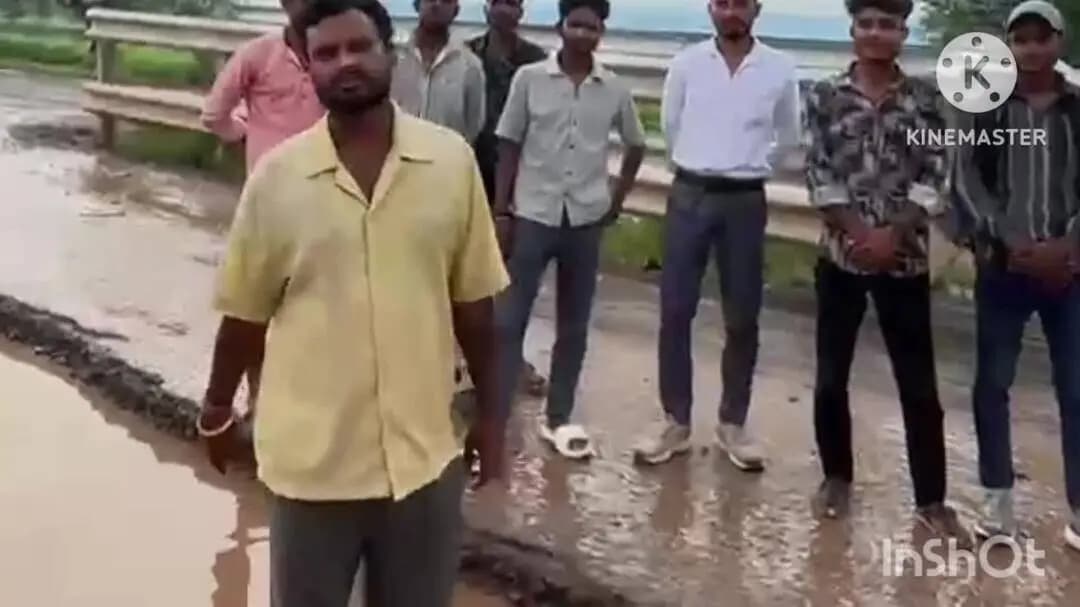 नागौद: गंगवारिया गांव के पास जर्जर नेशनल हाईवे के खिलाफ युवक कांग्रेस ने खोला मोर्चा
