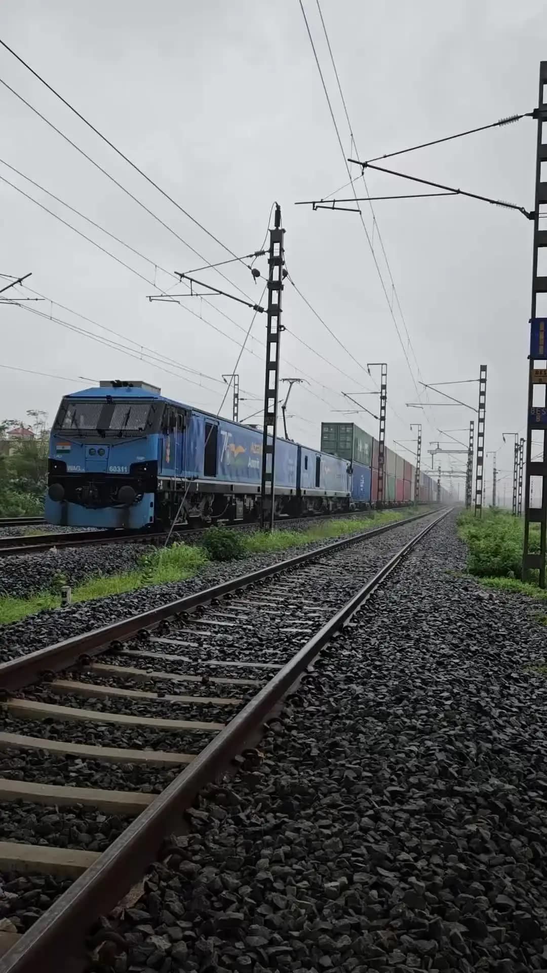 First Long Haul (1.3 km) Double Stack container train on Western Dedicated Freight Corridor