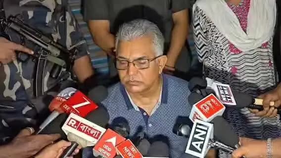 ডেবরা: সংবাদ মাধ্যমের মুখোমুখি দিলীপ ঘোষ