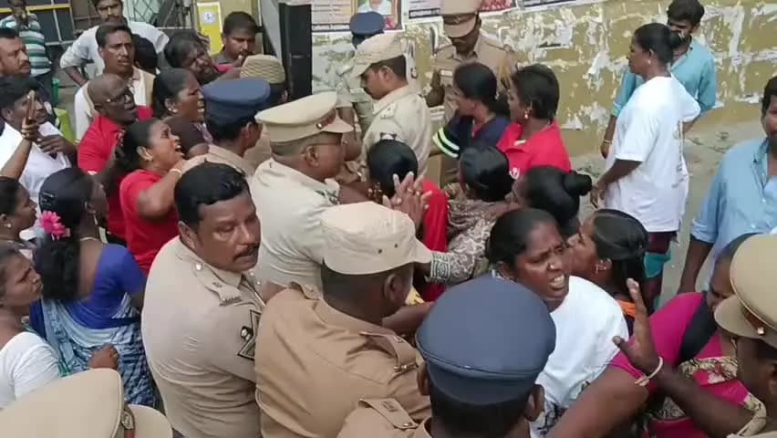 தண்டையார்பேட்டை: மண்டல அலுவலகத்தை முற்றுகையிட முயன்ற தூய்மை பணியாளர்களை வலுக்கட்டாயமாக கைது செய்த போலீசாரால் பரபரப்பு