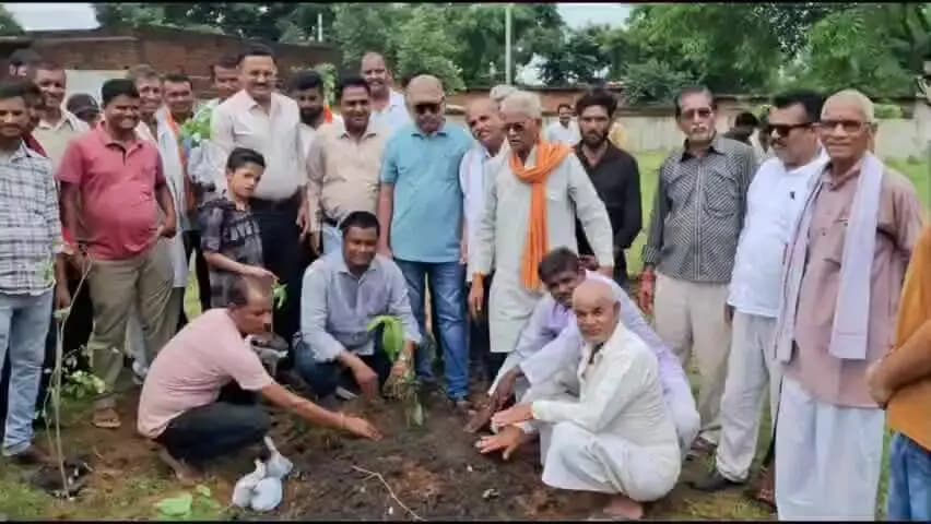 राजनगर: स्व. बाला प्रसाद कुशवाहा की प्रथम पुण्यतिथि पर चुरारन स्कूल परिसर में किया गया पौधरोपण