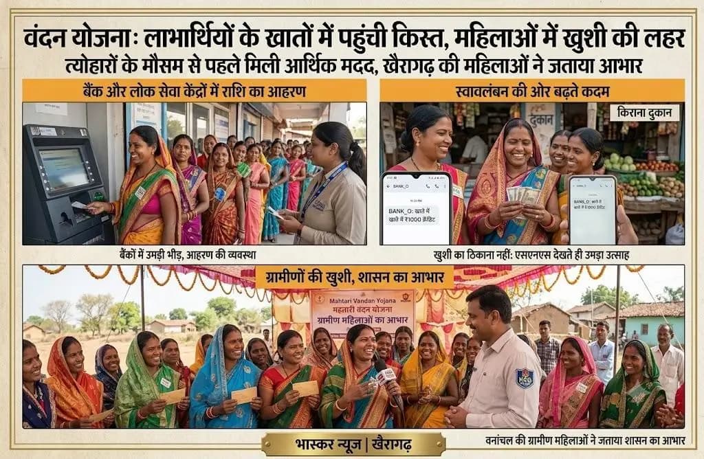 खैरागढ़: खैरागढ़ की महिलाओं के खाते में महतारी वंदन योजना की नई किस्त पहुंची