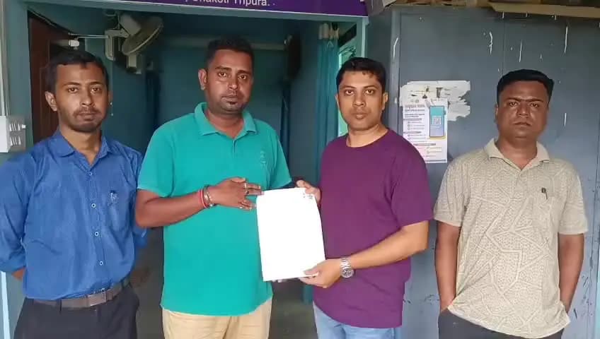 কৈলাশহর: কৈলাসহর CMO-র কাছে ডেপুটেশন দেয় DYFI
