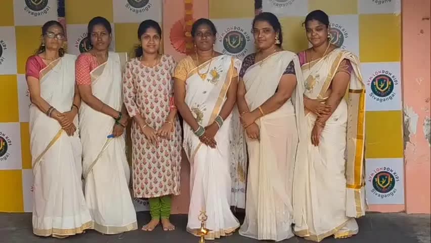 சிவகங்கை: சிவகங்கையில் களைகட்டிய ஓணம் கொண்டாட்டம் – வண்ண உடையில் நடனமாடி மகிழ்ந்த மழலையர்கள்
