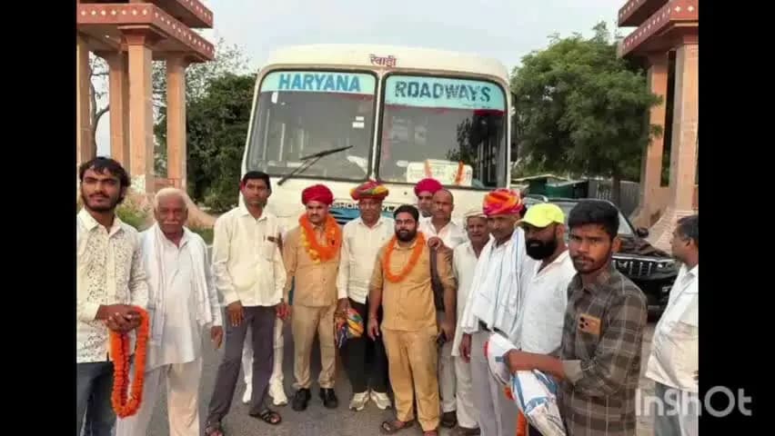 कोटपूतली: रेवाड़ी से अटेली मंडी के बीच हरियाणा रोडवेज की बस सेवा फिर शुरू, ग्रामीणों ने किया स्वागत