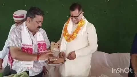 गोरमी: गोरमी नगर के आर के गार्डन में मेहगांव विद्युत मंडल के डी ई आर पी शर्मा जी की सेवानिवृत्ति पर विदाई समारोह