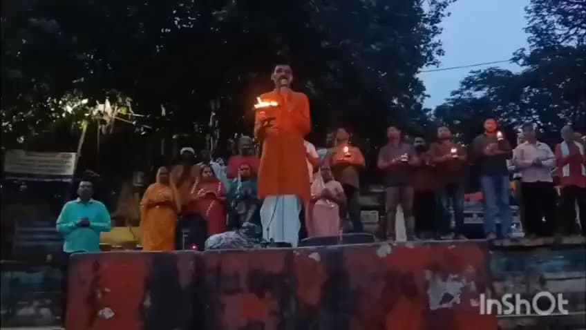 विदिशा: भोजपुर में वैतवती गंगा की महाआरती के लिए जुटे सदस्य, बेतवा को सदानीरा बनाने व नर्मदा लिंक की प्रार्थना
