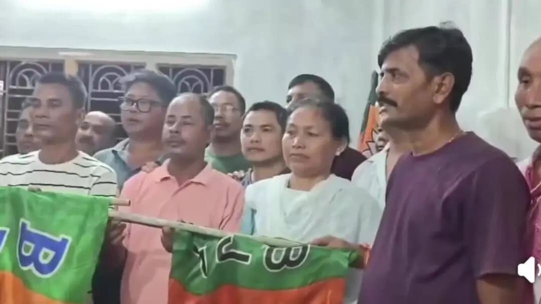 লংথরাই ভ্যালি: ছামনু এলাকায় BJP দলের পক্ষ থেকে একটি যোগদান সভা অনুষ্ঠিত হয়