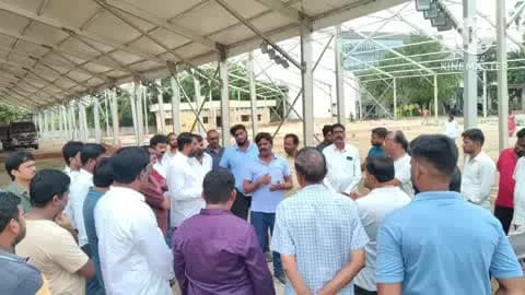 నకిరేకల్: సీఎం రేవంత్ రెడ్డి పర్యటన సభ ఏర్పాట్లను పరిశీలించిన ప్రభుత్వ వేముల వీరేశం