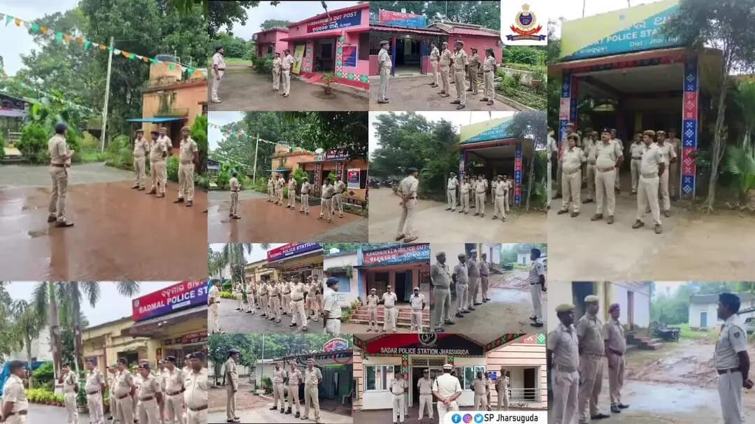 ଲଖନପୁର: ଅପରାଧ ନିୟନ୍ତ୍ରଣ ଓ ସୁରକ୍ଷା ପାଇଁ ପୁଲିସର ବ୍ରିଫିଂ ପରେଡ୍