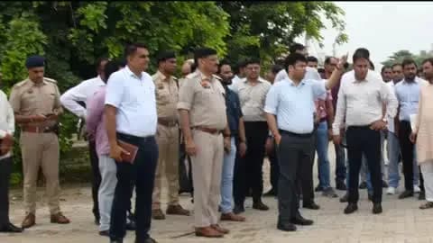 भिवानी: विकास संकल्प जनसभा के लिए डीसी साहिल गुप्ता ने बवानीखेड़ा अनाज मंडी का दौरा किया