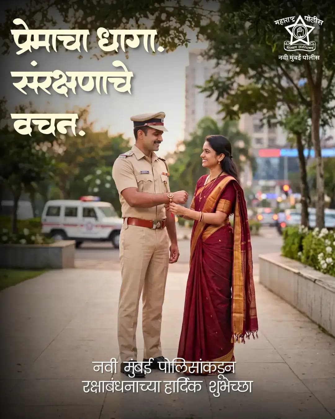 रक्षेच्या या नात्याला सलाम,
आणि प्रत्येक बहिणीच्या सुरक्षिततेची जबाबदारी आमची. ❤️
नवी मुंबई पोलिसांकडून रक्षाबंधनाच्या हार्दिक शुभेच्छा!
.
.
<nis:link nis:type=tag nis:id=navimumbaipolice nis:value=navimumbaipolice nis:enabled=true nis:link/> <nis:link nis:type=tag nis:id=happyrakshabandhan❤️ nis:value=happyrakshabandhan❤️ nis:enabled=true nis:link/>