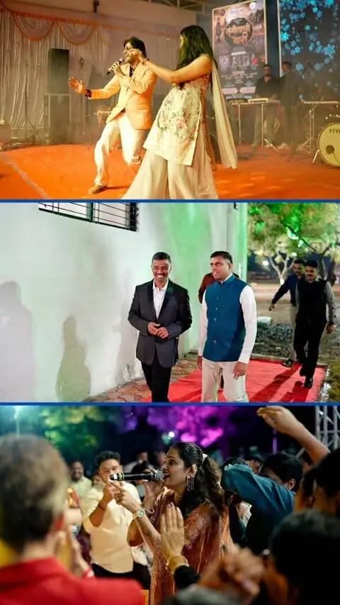 🎶✨ सुरांची मैफल… आनंदाचा सोहळा! ✨🎶
सोलापूर ग्रामीण पोलीस आयोजित “संगीत वारी” 🎤🎼
कर्तव्य बजावताना सदैव तत्पर असणारे पोलीस बांधव…
आज आपल्या कुटुंबीयांसोबत संगीताच्या सुरांमध्ये रमले! ❤️
विविध कलाकारांच्या दमदार सादरीकरणाने रंगलेली ही सुंदर संध्याकाळ…
हशा, आनंद, संगीत आणि आपलेपणाच्या आठवणींनी भरलेली! 🌟
पोलीस परिवाराच्या एकतेला आणि कलागुणांना सलाम! 👮♂️🎶❤️
#संगीतवारी #SolapurRuralPolice #PoliceFamily #MusicWari #PoliceBandhu FamilyTogether MusicAndMemories Solapur
