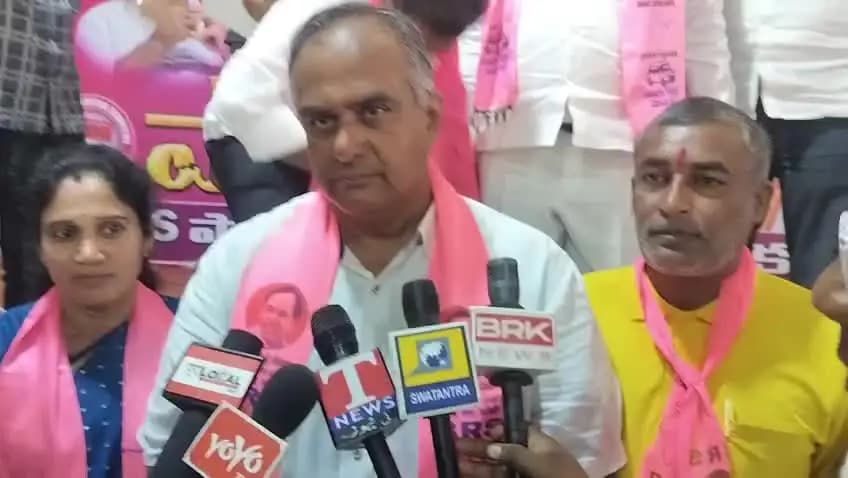 వేములవాడ: నిరసన తెలిపి మీడియాతో మాట్లాడుతున్న BRS పార్టీ వేములవాడ నియోజకవర్గ ఇంచార్జి చల్మెడ లక్మినరసింహారావు