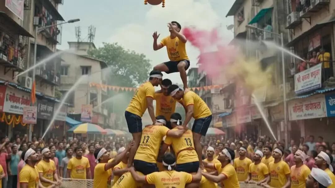 दही हांडी के इस रोमांचक उत्सव में जोश के साथ सुरक्षा भी जरूरी है। 🪔🪢
एक छोटी-सी दुर्घटना परिवार की खुशियों पर भारी पड़