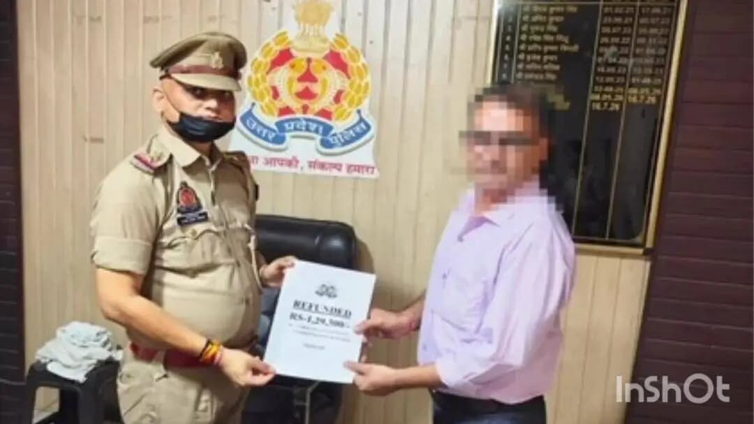 गाज़ियाबाद: नंदग्राम थाने की साइबर सेल टीम ने साइबर फ्रॉड में ठगी गई ₹1,29,300 की रकम कराई वापस