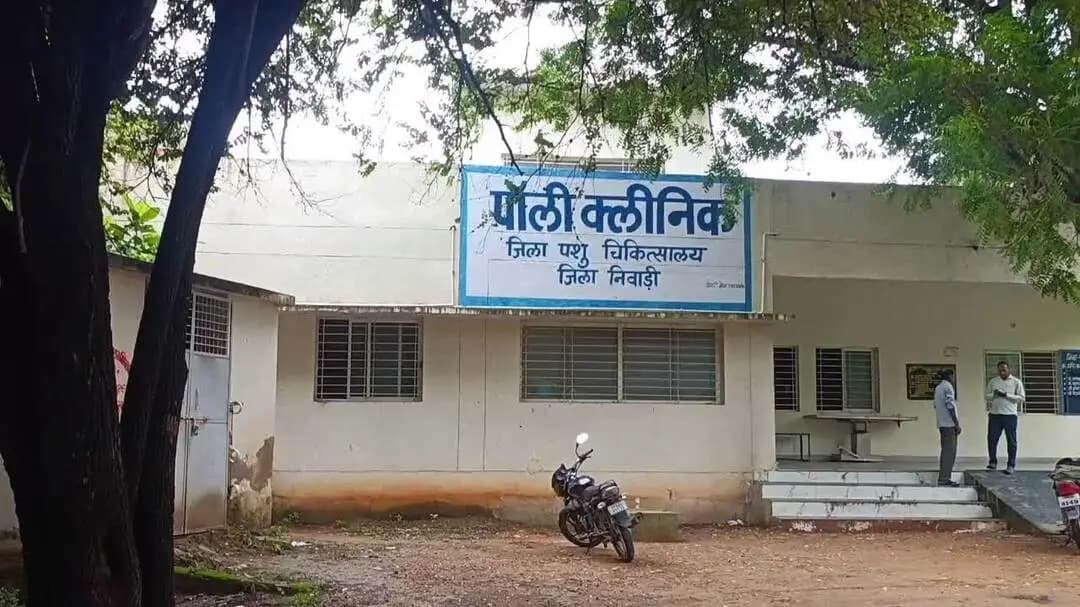 निवाड़ी: निवाड़ी के जिला पशु चिकित्सालय की बदहाल व्यवस्था, दो डॉक्टर और एक कर्मचारी नदारद