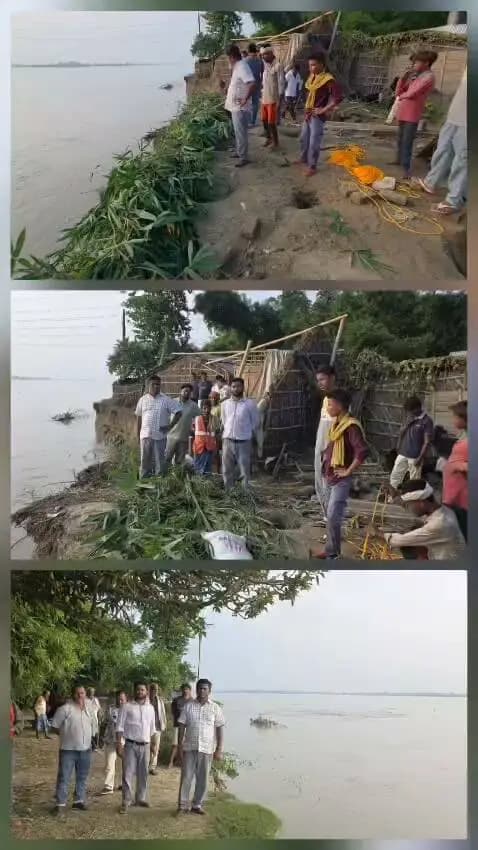 बेलदौर प्रखंड अंतर्गत बलैठा पंचायत के मुनी टोला पचाठ में कोसी नदी के बाएं तट पर स्थित 4 किलोमीटर चौधली जमींदारी बांध के सामने बाढ़ संघर्ष कार्य लगातार जारी है। उक्त स्थल पर FCD-2, खगड़िया के अधीन आवश्यक सुरक्षात्मक एवं बाढ़ संघर्ष कार्य कराए जा रहे हैं।
बढ़ते जलस्तर को देखते हुए तटबंध की सुरक्षा एवं संवेदनशील स्थलों की निगरानी लगातार की जा रही है। प्रशासन एवं संबंधित विभाग के पदाधिकारियों द्वारा स्थिति पर सतत नजर रखते हुए आवश्यकतानुसार निरोधात्मक एवं सुरक्षात्मक कार्रवाई सुनिश्चित की जा रही है।