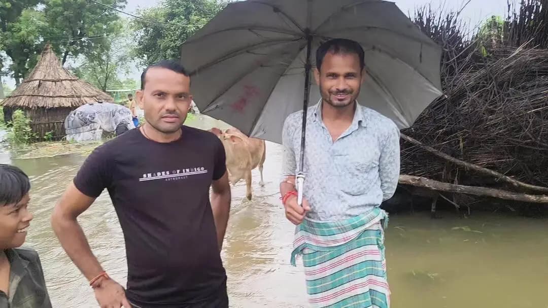 jhundpura Jhandu pura mein teen din se barish bahut ho rahi hai murena Madhya Pradesh saat number ward