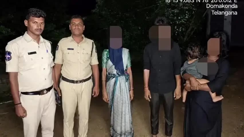 దోమకొండ: కుటుంబ కలహాలతో మనస్తాపానికి గురై ఆత్మహత్యకు వెళ్తున్న మహిళను కాపాడిన పోలీసులు