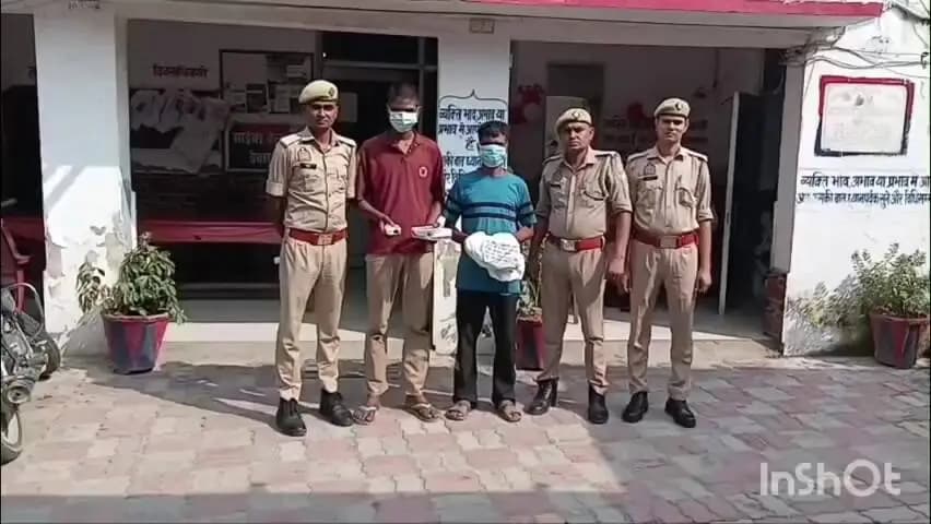 रामपुर मनिहारन: नानौता में चोरी की दो वारदातों का खुलासा, दो शातिर चोर गिरफ्तार, बरामद हुए बिजली तार, पिलास और पीली धातु की अंगूठी