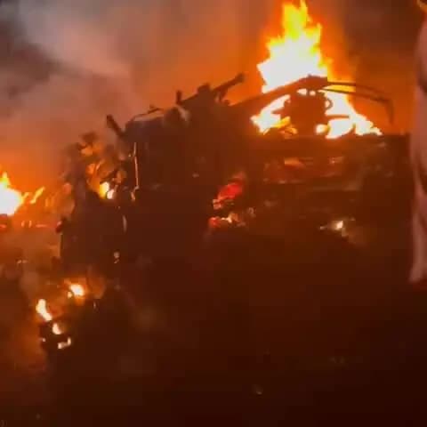 शमशाबाद: सांगुल के पास सड़क हादसे में एक की मौत, एक घायल, बाइक में लगी आग