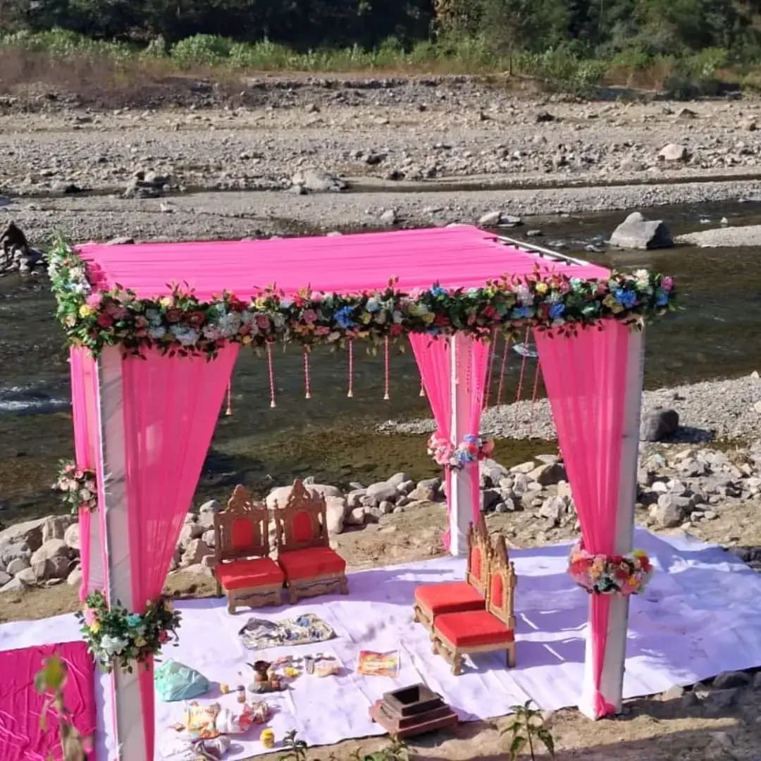 Say “I do” by the Ganga with a dreamy destination wedding in Rishikesh. 💍✨
Book Your Destination Wedding in Rishikesh
Starts from ₹3 Lakhs only (30 pax)
• 2 Nights Stay
• 9 Delicious Meals
• Complete Wedding Decoration
• Luxury AC Cottages / Camps
• Riverside Phere Ceremony
Create unforgettable memories in the lap of nature.
📞 Contact: 7900797777
#DestinationWedding #RishikeshWedding #WeddingInRishikesh #LuxuryWedding #RiversideWedding #DreamWedding #UttarakhandWedding