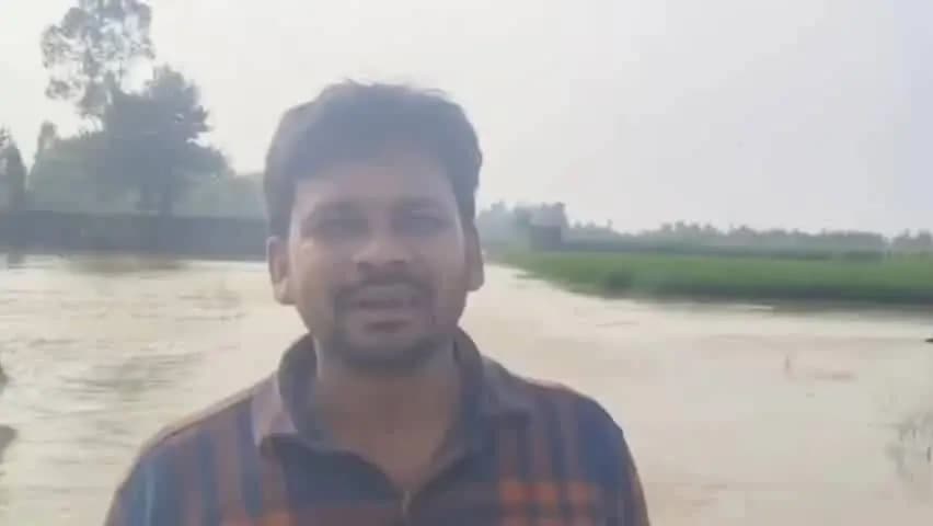 बिलारी: ढेला नदी का बढ़ा जलस्तर, खादर के एक दर्जन से ज्यादा गांवों में बाढ़ जैसे हालात