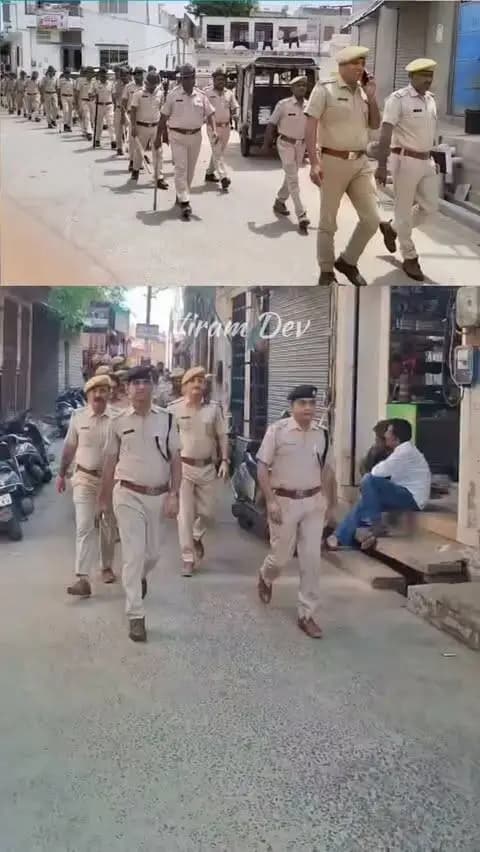 बालोतरा पुलिस का फ्लेग मार्च...