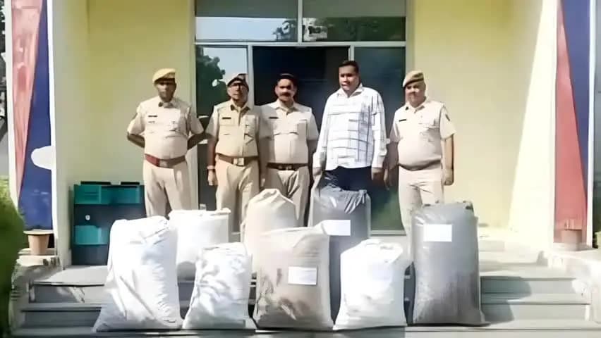 मसूदा: चुनाव के बीच मसूदा में 110 किलो डोडा पोस्त जब्त, कार में 5 अलग-अलग रजिस्ट्रेशन की 10 नंबर प्लेट भी मिली