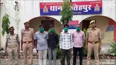 बेहट: पुलिस ने आसप में आमद फसाद करने वाले चार अभियुक्तों को मूसेल से किया गिरफ्तार