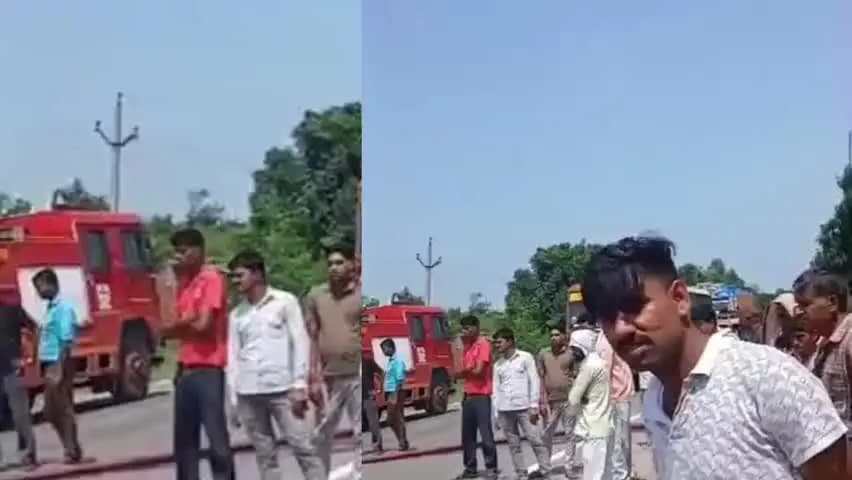 ताखा: ऊसराहार के चन्द्रपुरा के पास सड़क पर फैले अनाज से फिसले बाइक सवार दम्पति, डंपर की चपेट में महिला की हुई मौत